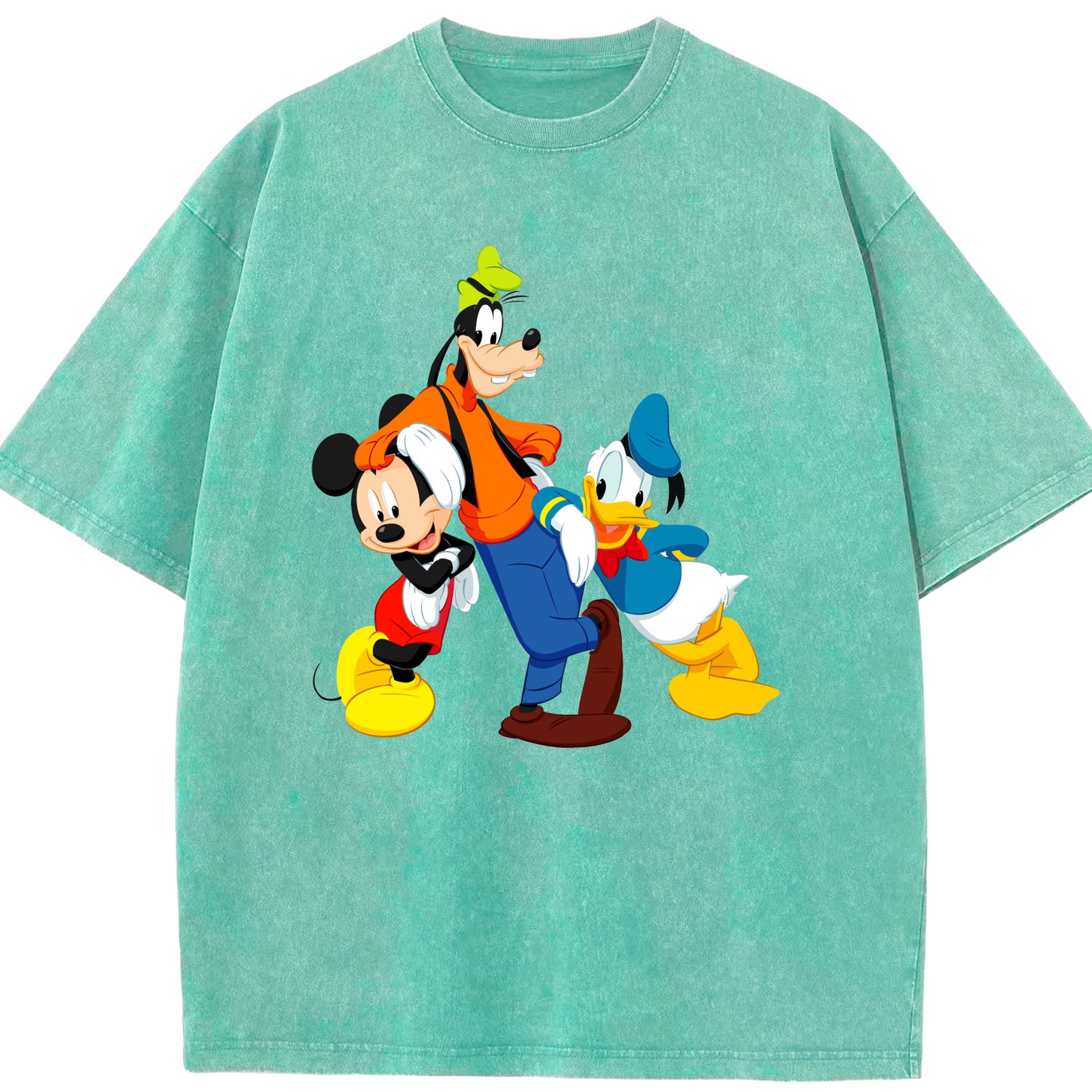 （画像用） ミッキーマウス Mickey Mouse 綿100% ヴィンテージ風 半袖Tシャツ（フロントプリント）